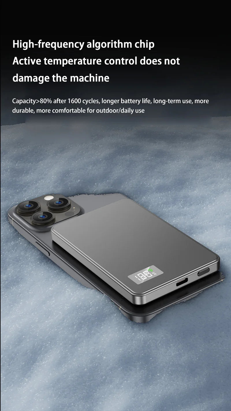 Xiaomi 500000mAh Portable Magnetic Wireless Power Bank PD22.5W Fast Charging External Battery for Magsafe For iPhone Samsung