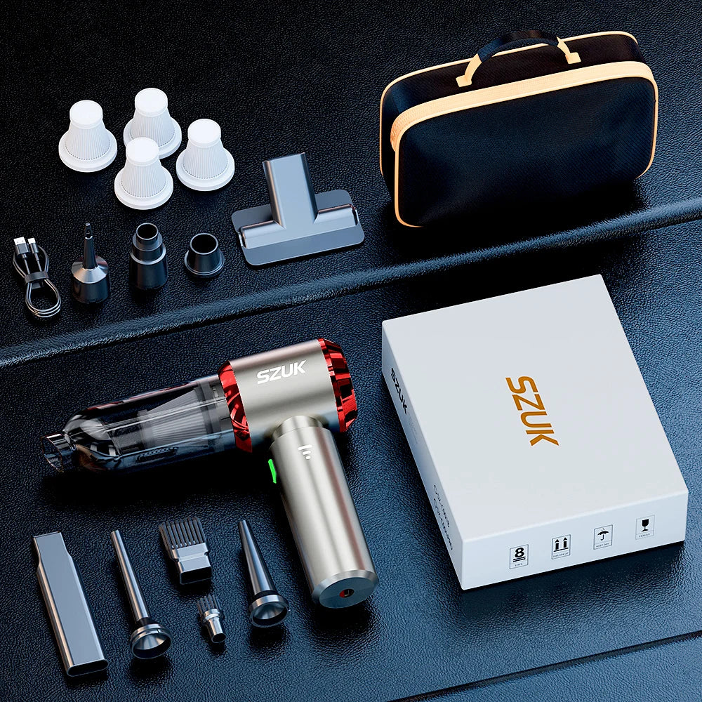 SZUK C012MAX Car Vacuum - Wireless Handheld Blower Strong Suction Cleaner