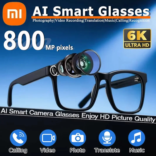 Xiaomi 6K AI Smart Glasses - Photochromic, Bluetooth, Voice Assistant, Camera