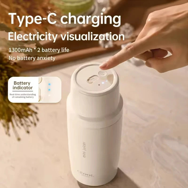 320ML USB Portable Blender Bottle with 26 Blades