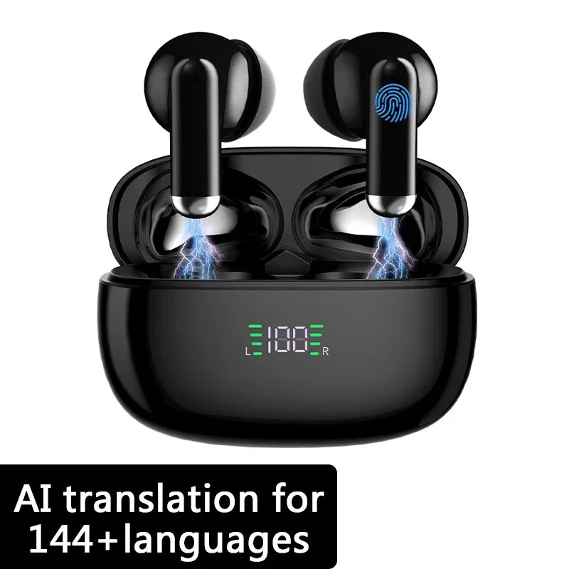 New Wireless Bluetooth Smart Voice Translation Headset Real-time Translation Chinese and English Learning Translation Headphones