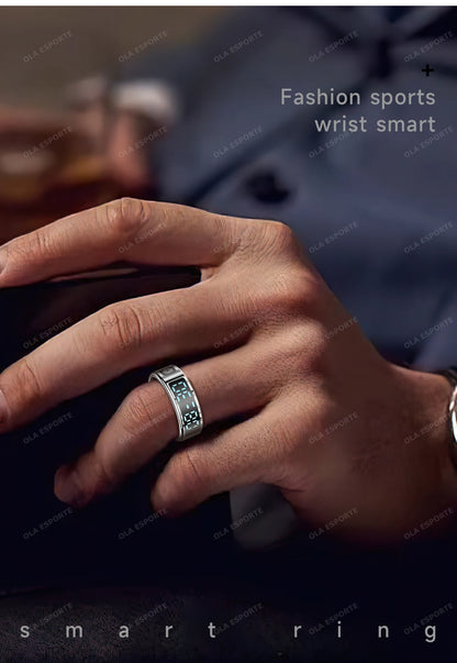 R12 Smart Ring - Display Screen, Wireless Charging, Health Tracker, Waterproof