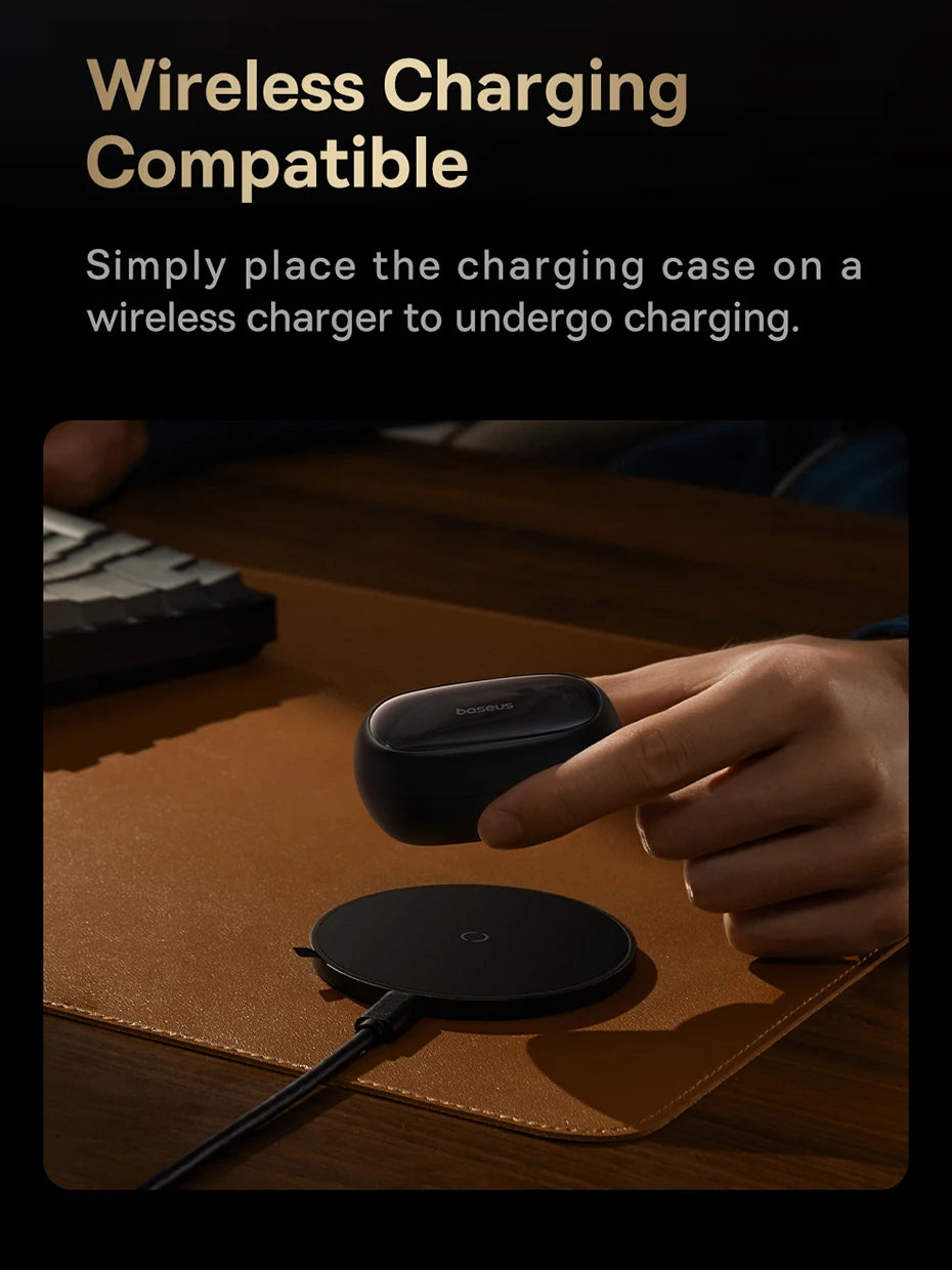 Baseus Bowie MA10 Pro ANC Wireless Earphones 48dB Hybrid ANC Bluetooth 5.3 Earbuds IPX6 Waterproof 4-Mics ENC Sports Headphones