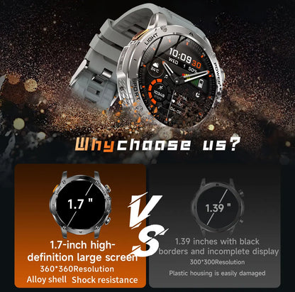 T-Rex 3 Ultra Smartwatch - 1000mAh Battery, 5ATM Waterproof, Heart Rate Monitor