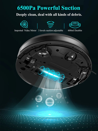 ABIR X8 Robot Vacuum - Laser Navigation Multi-Floor Mapping Zone Cleaning