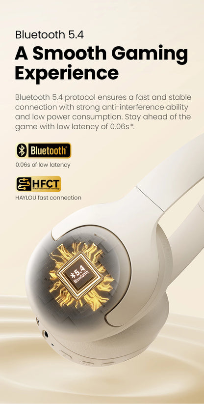 HAYLOU S30 Bluetooth 5.4 Headphones - 43dB ANC, 80H Playtime
