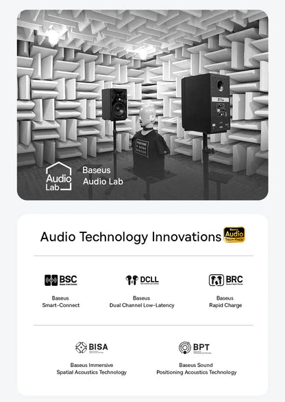 Baseus Bowie 30 Wireless Earbuds - 50dB ANC, 6 Mics, 65H Playtime