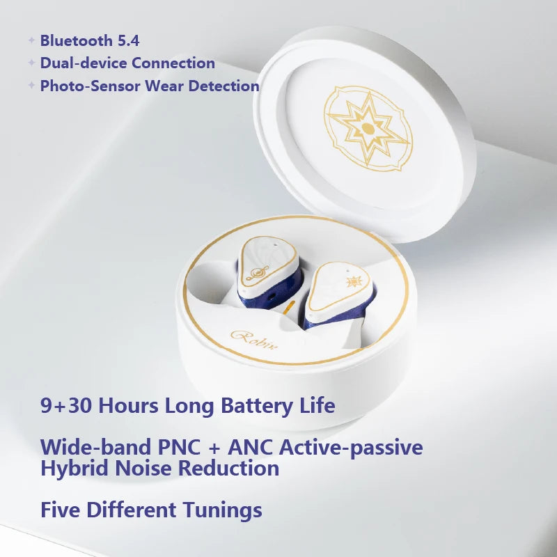 MOONDROP ROBIN Earphone Honkai Star Rail Robin's Earphones TWS Hybrid Dynamic Driver + Planar Driver ANC TWS Earphones