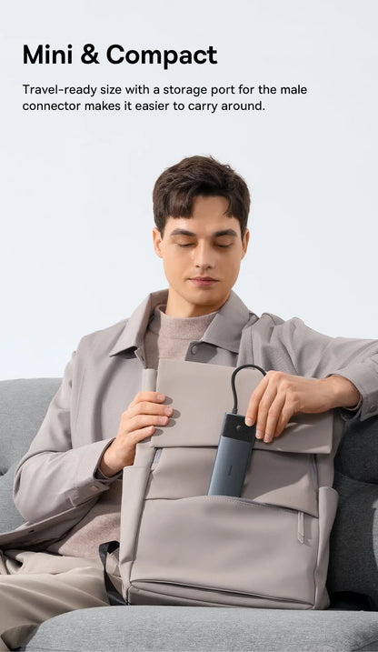 Baseus USB C HUB Dual HDMI 8K 4K Adapter 10-in-1 USB 3.2 10Gbps Splitter with RJ45 SD TF Type C PD 100W for MacBook Pro Air HUB