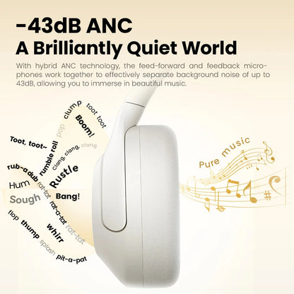 HAYLOU S30 Bluetooth 5.4 Headphones - 43dB ANC, 80H Playtime