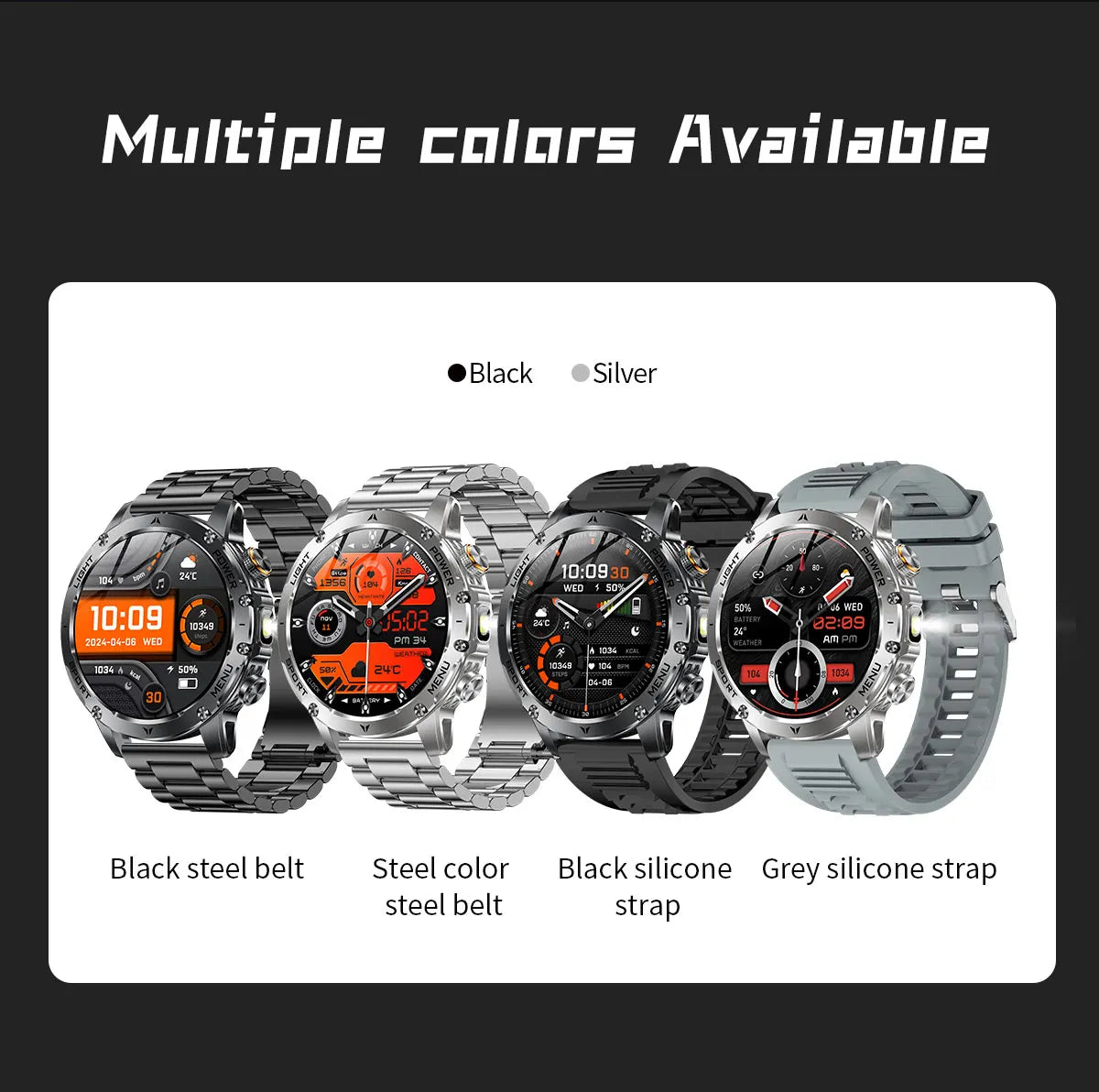 T-Rex 3 Ultra Smartwatch - 1000mAh Battery, 5ATM Waterproof, Heart Rate Monitor
