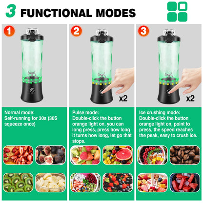 Portable Blender 600ML USB Rechargeable