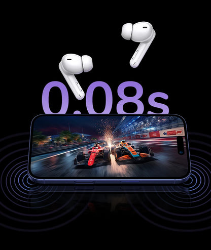 UGREEN ClipBuds Magic LCD Screen TWS Earphones - 52dB ANC Bluetooth Earbuds