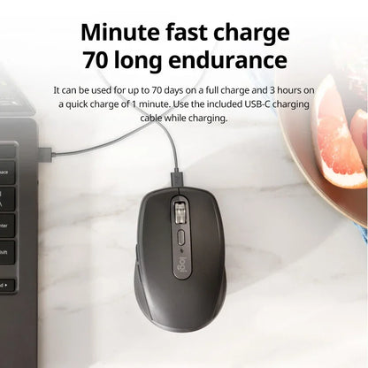 Logitech Master MX Anywhere 3S Office Silent Mouse Wireless Bluetooth 8K DPI,Magspeed Rapid Roller,Fast Charge Long Battery Life