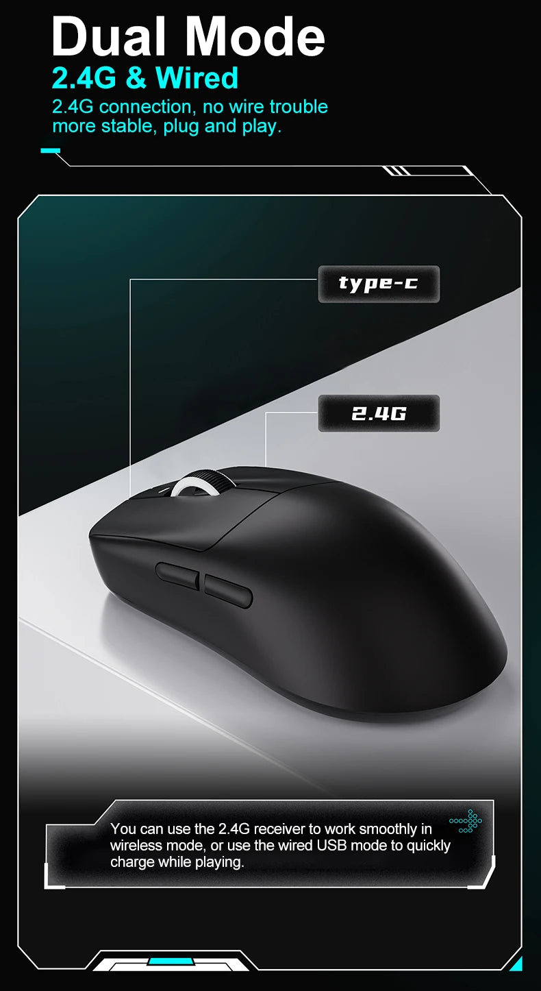 ATK VXE R1 Pro MAX Dragonfly R1 E-sports Gaming Mouse Rechargeable PAW3395 Lightweight Ergonomic 2.4G Wireless Mouse