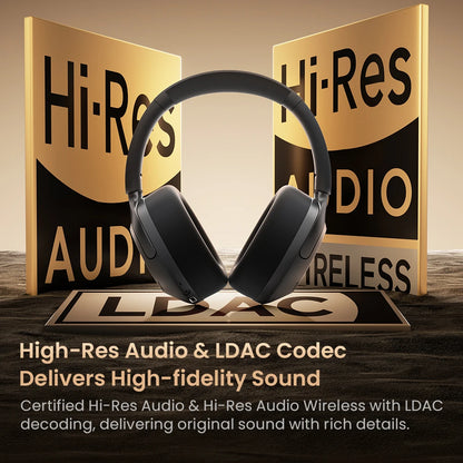 HAYLOU S40 ANC Headphones - 50dB Noise Canceling, Hi-Res Audio, Bluetooth 6.0