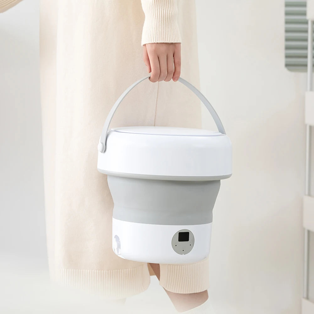 Portable Folding Washing Machine 6L 11L - Mini Ultrasonic Washer Spin Dryer