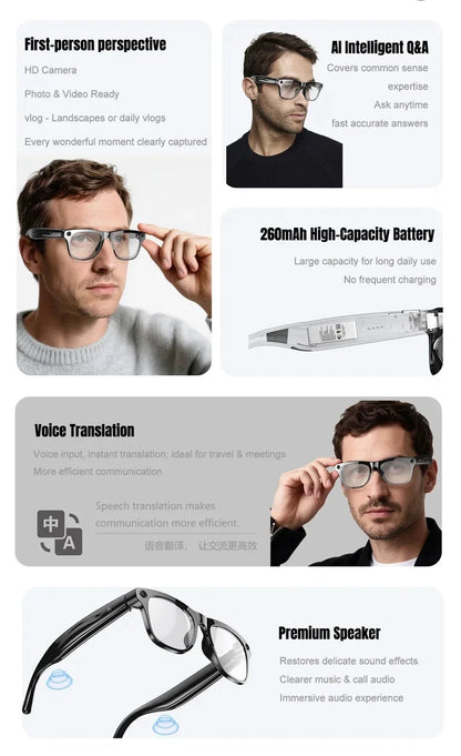 Xiaomi 6K AI Smart Glasses - Photochromic, Bluetooth, Voice Assistant, Camera