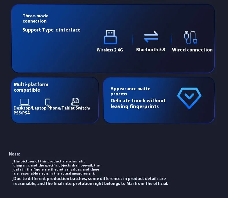 MCHOSE V9 pro Wireless Bluetooth Headset with Three Mode Microphone Noise Reduction Dynamic Sound Low Delay Office And Gaming