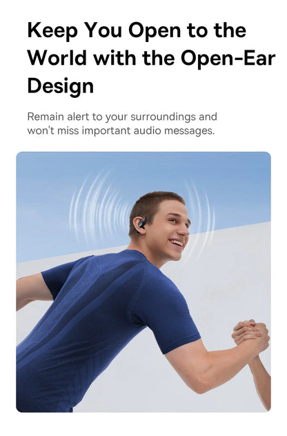 Baseus Eli 10i Open-Ear Bluetooth 5.4 Earphones - IP54 Waterproof Sports Earbuds