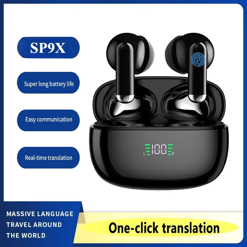 New Wireless Bluetooth Smart Voice Translation Headset Real-time Translation Chinese and English Learning Translation Headphones