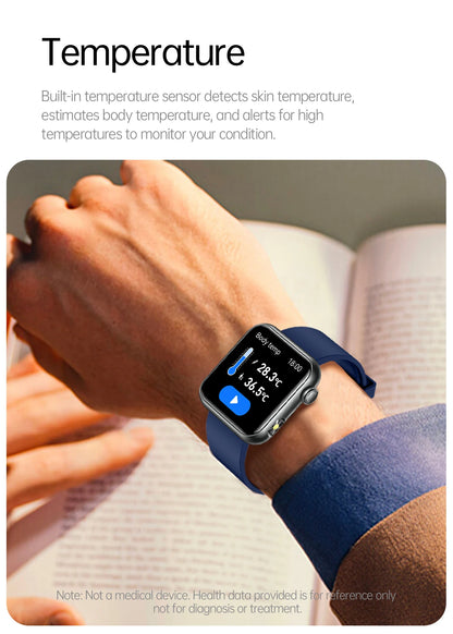 AI Smart Watch - HRV+PPG Blood Pressure Monitor, IP68 Waterproof