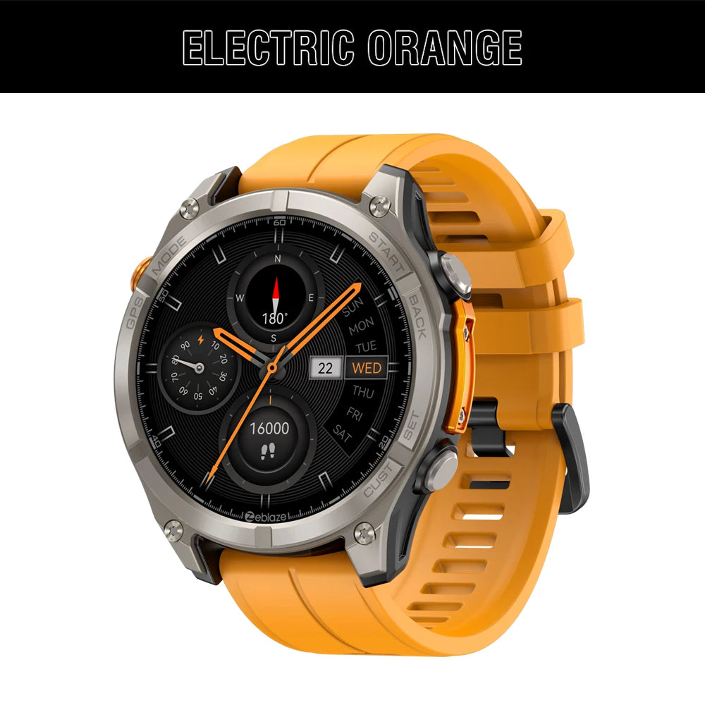 Zeblaze Stratos 4 GPS Smartwatch - 1.43" AMOLED, Compass, Altimeter