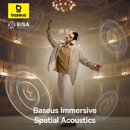 Baseus Bowie H1s Wireless Headphones - 46dB ANC, Hi-Res Spatial Audio, 120H