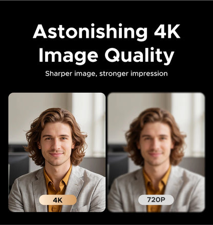 UGREEN 4K FHD 1080P Webcam 8MP for PC, PDAF Auto Focus, Dual AI Noise-Cancelling Mics, Web cam Camera for Zoom/Teams/Google Meet