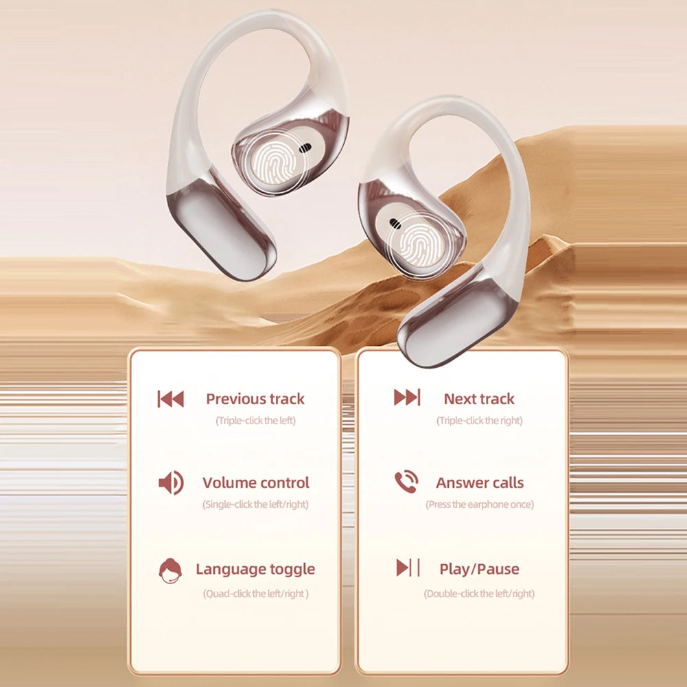 Real Time Translator Earbuds 142 Languages Noise Cancelling Instant Translated Smart Voice Translator for Sports Business Travel