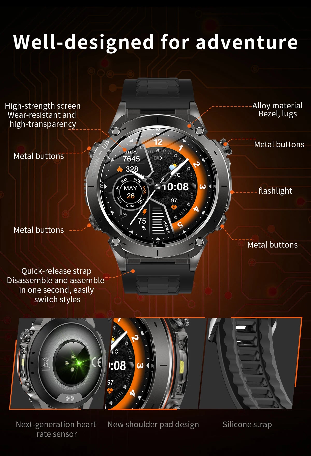 Xiaomi Ultra GPS Smart Watch - 10ATM Waterproof Dual-band GNSS Military Sport