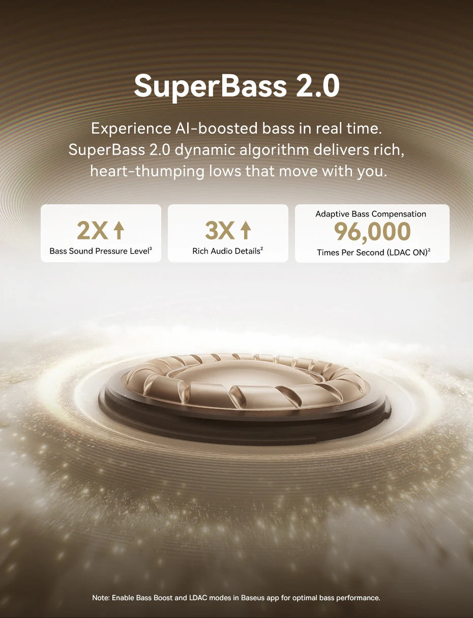 Baseus MC1 Pro Ear Clip Wireless Earphones Bluetooth 6.0 Hi-Res Ultra Open Earbuds earrings 4-Mic ENC Clip on ear buds Headphone