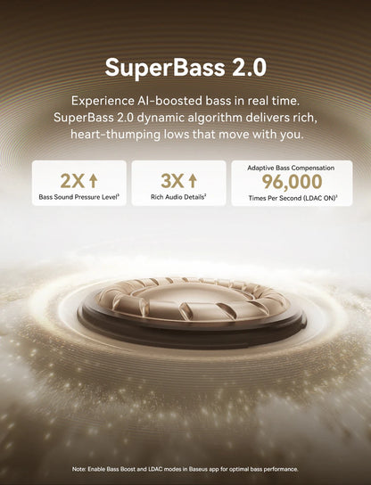 Baseus MC1 Pro Ear Clip Wireless Earphones Bluetooth 6.0 Hi-Res Ultra Open Earbuds earrings 4-Mic ENC Clip on ear buds Headphone