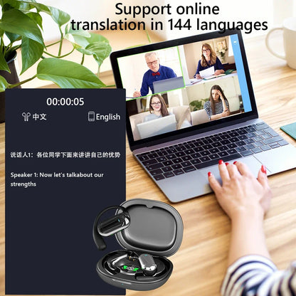 AI Translator Earbuds - 144 Languages Real-Time Translation