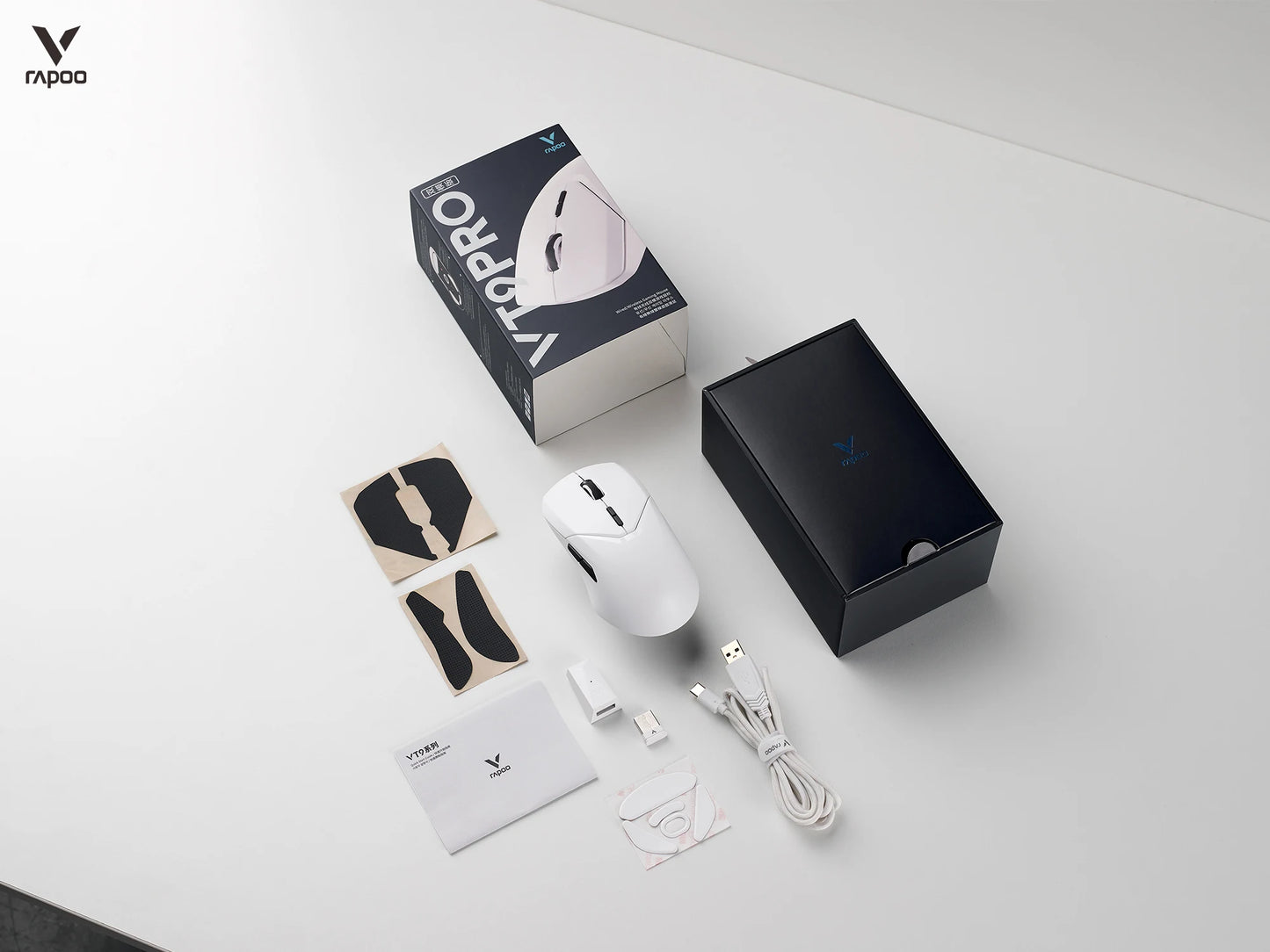 Rapoo VT9PRO PAW3398 Wireless Gaming Mouse 26000DPI 68g Lightweight Wired Wireless Mouse 160H Super Long Battery Life