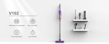UMLO V102 Cordless Vacuum Cleaner - Brushless Motor Stick Vacuum for Pet Hair