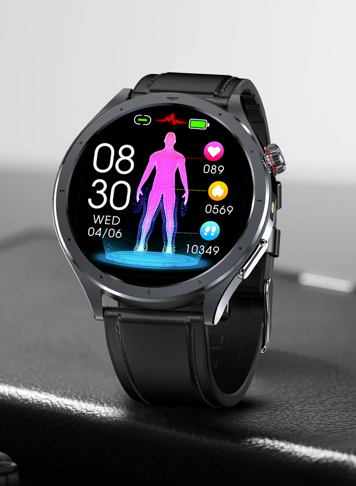 Health Smart Watch - ECG, Blood Pressure, Body Fat Analysis