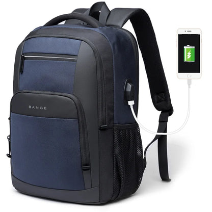 BANGE Waterproof Laptop Backpack with USB Port - 15.6 Inch