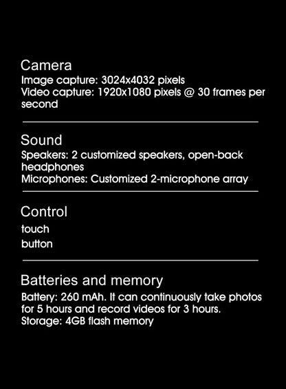 Xiaomi 8K AI Smart Glasses - 100MP Camera, ChatGPT, Bluetooth, Music Player