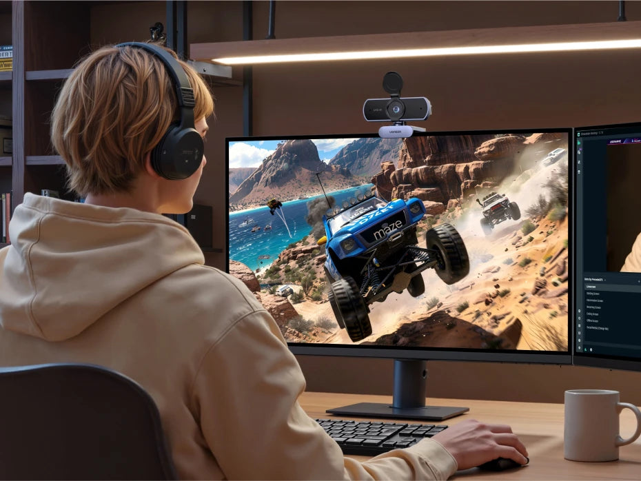 UGREEN 4K FHD 1080P Webcam 8MP for PC, PDAF Auto Focus, Dual AI Noise-Cancelling Mics, Web cam Camera for Zoom/Teams/Google Meet