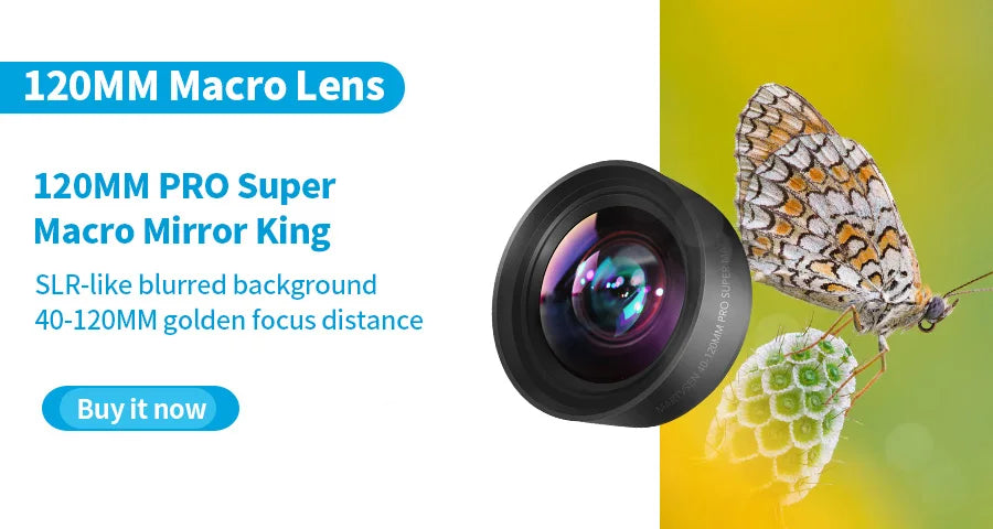 MARTVSEN 120MM Macro Lens, Professional 5K HD 10x Super Macro Universal Clip Camera Photo Lens for iPhone Samsung Andriod