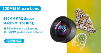MARTVSEN 120MM Macro Lens, Professional 5K HD 10x Super Macro Universal Clip Camera Photo Lens for iPhone Samsung Andriod