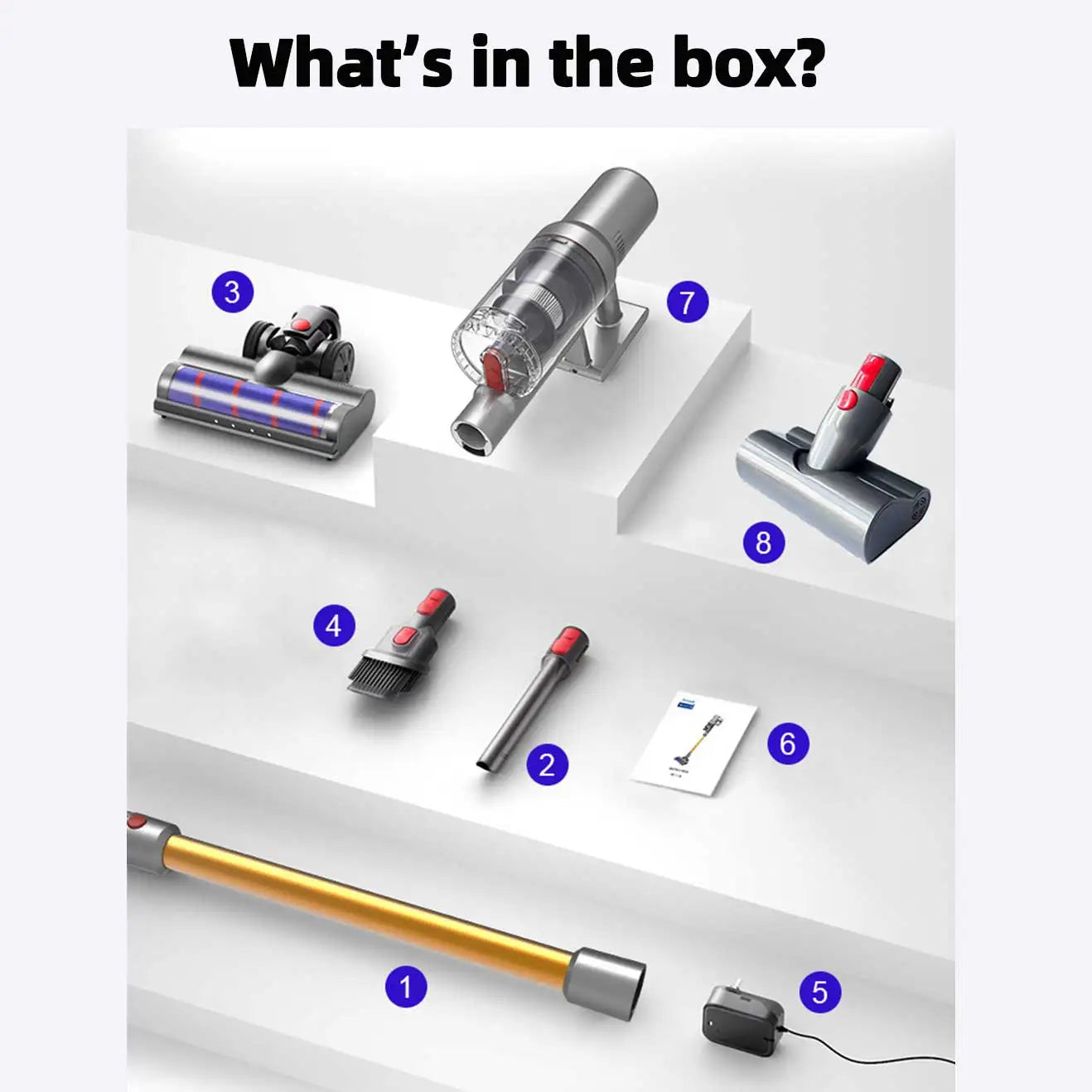 ABIR VC205 27000PA Smart Cordless Vacuum with Touch Screen