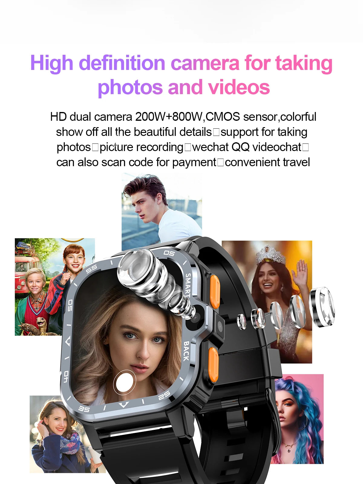 Valdus PGD Android Smart Watch - GPS, Dual Camera, 4G SIM, 64G ROM