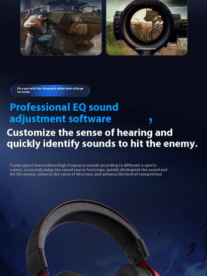 Original MCHOSE V9 Pro Customized Gaming Headphone Tri-mode Esports Earphones Hi-res Music Active Noise Reduction Headsets PC