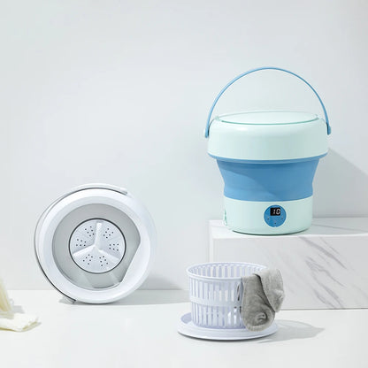 Portable Folding Washing Machine 6L 11L - Mini Ultrasonic Washer Spin Dryer