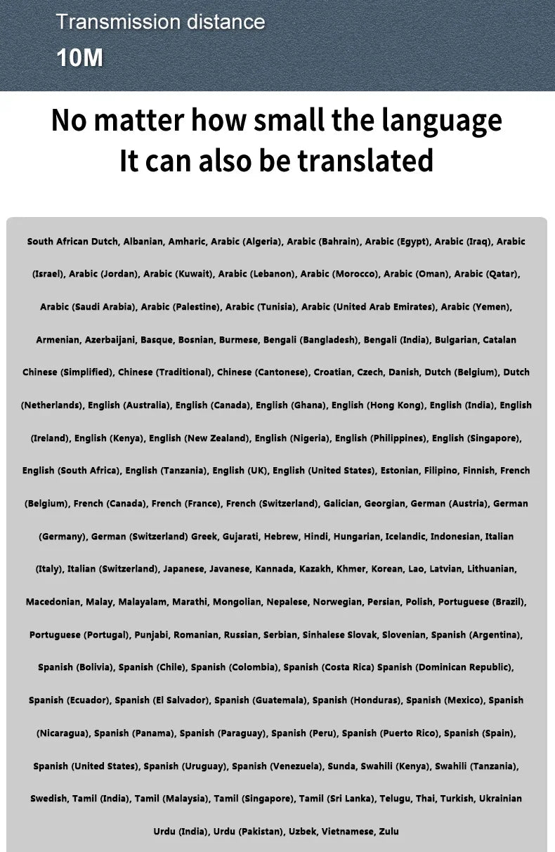 New Wireless Bluetooth Smart Voice Translation Headset Real-time Translation Chinese and English Learning Translation Headphones