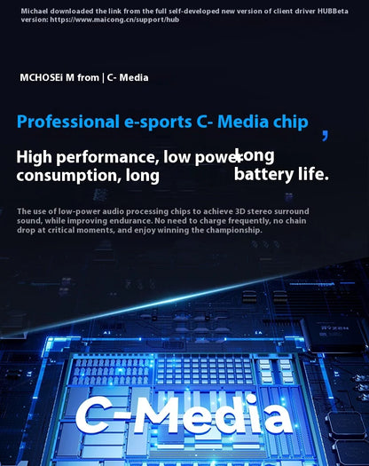 MCHOSE V9 pro Wireless Bluetooth Headset with Three Mode Microphone Noise Reduction Dynamic Sound Low Delay Office And Gaming