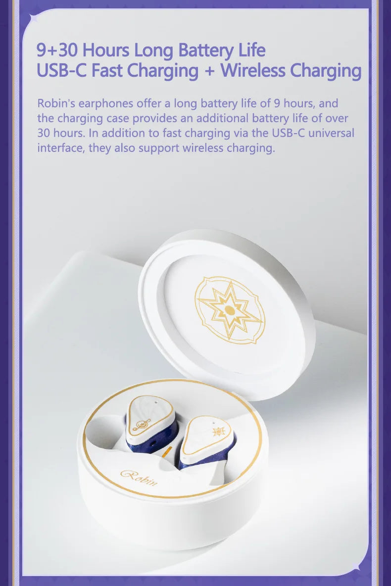 MOONDROP ROBIN TWS Earphones - Hybrid Planar Driver ANC Bluetooth Earbuds