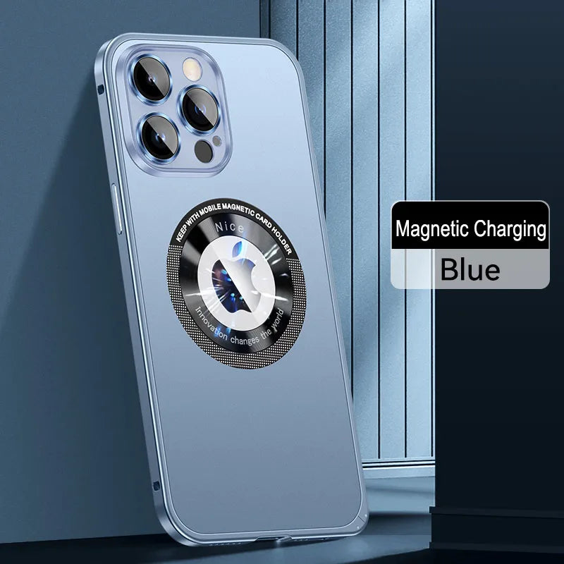 Aluminum Metal Case for iPhone with Magnetic Charging